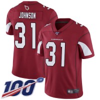 Nike Arizona Cardinals #31 David Johnson Red Team Color Men's Stitched NFL 100th Season Vapor Limited Jersey