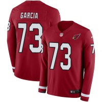Nike Arizona Cardinals #73 Max Garcia Red Team Color Men's Stitched NFL Limited Therma Long Sleeve Jersey