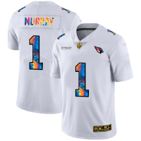Arizona Arizona Cardinals #1 Kyler Murray Men's White Nike Multi-Color 2020 NFL Crucial Catch Limited NFL Jersey