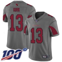 Nike Arizona Cardinals #13 Christian Kirk Silver Men's Stitched NFL Limited Inverted Legend 100th Season Jersey