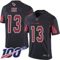 Nike Arizona Cardinals #13 Christian Kirk Black Men's Stitched NFL Limited Rush 100th Season Jersey