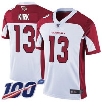 Nike Arizona Cardinals #13 Christian Kirk White Men's Stitched NFL 100th Season Vapor Limited Jersey