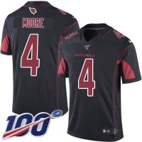 Nike Arizona Cardinals #4 Rondale Moore Black Men's Stitched NFL Limited Rush 100th Season Jersey