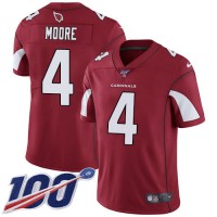 Nike Arizona Cardinals #4 Rondale Moore Red Team Color Men's Stitched NFL 100th Season Vapor Untouchable Limited Jersey