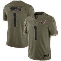 Arizona Arizona Cardinals #1 Kyler Murray Nike Men's 2022 Salute To Service Limited Jersey - Olive
