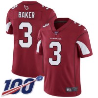 Nike Arizona Cardinals #3 Budda Baker Red Team Color Men's Stitched NFL 100th Season Vapor Untouchable Limited Jersey