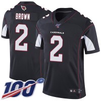 Nike Arizona Cardinals #2 Marquise Brown Black Alternate Men's Stitched NFL 100th Season Vapor Untouchable Limited Jersey