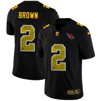 Arizona Arizona Cardinals #2 Marquise Brown Men's Black Nike Golden Sequin Vapor Limited NFL Jersey
