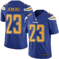 Nike Los Angeles Chargers #23 Rayshawn Jenkins Electric Blue Men's Stitched NFL Limited Rush Jersey
