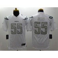 Nike Los Angeles Chargers #55 Junior Seau White Men's Stitched NFL Limited Platinum Jersey