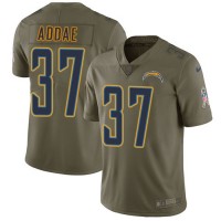 Nike Los Angeles Chargers #37 Jahleel Addae Olive Men's Stitched NFL Limited 2017 Salute To Service Jersey