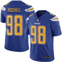 Nike Los Angeles Chargers #98 Isaac Rochell Electric Blue Men's Stitched NFL Limited Rush Jersey