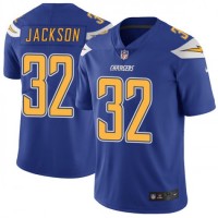 Nike Los Angeles Chargers #32 Justin Jackson Electric Blue Men's Stitched NFL Limited Rush Jersey