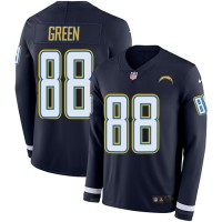Nike Los Angeles Chargers #88 Virgil Green Navy Blue Team Color Men's Stitched NFL Limited Therma Long Sleeve Jersey