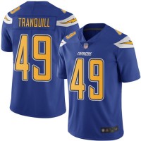 Nike Los Angeles Chargers #49 Drue Tranquill Electric Blue Men's Stitched NFL Limited Rush Jersey