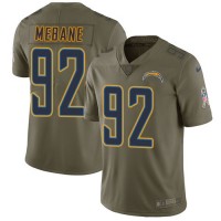 Nike Los Angeles Chargers #92 Brandon Mebane Olive Men's Stitched NFL Limited 2017 Salute To Service Jersey