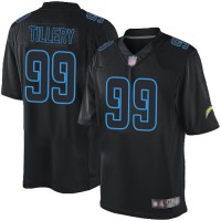 Nike Los Angeles Chargers #99 Jerry Tillery Black Men's Stitched NFL Impact Limited Jersey
