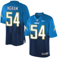 Nike Los Angeles Chargers #54 Melvin Ingram Electric Blue/Navy Blue Men's Stitched NFL Elite Fadeaway Fashion Jersey