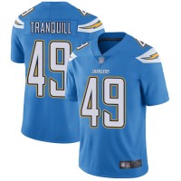 Nike Los Angeles Chargers #49 Drue Tranquill Electric Blue Alternate Men's Stitched NFL Vapor Untouchable Limited Jersey