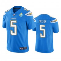 Los Angeles Los Angeles Chargers #5 Tyrod Taylor Light Blue 60th Anniversary Vapor Limited NFL Jersey