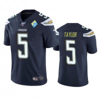 Los Angeles Los Angeles Chargers #5 Tyrod Taylor Navy 60th Anniversary Vapor Limited NFL Jersey