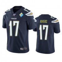 Los Angeles Los Angeles Chargers #17 Philip Rivers Navy 60th Anniversary Vapor Limited NFL Jersey