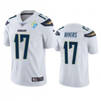 Los Angeles Los Angeles Chargers #17 Philip Rivers White 60th Anniversary Vapor Limited NFL Jersey