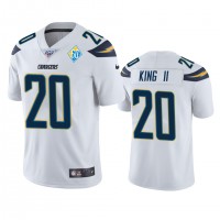 Los Angeles Los Angeles Chargers #20 Desmond King White 60th Anniversary Vapor Limited NFL Jersey
