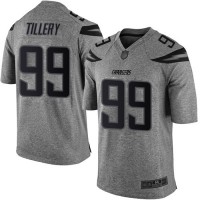 Nike Los Angeles Chargers #99 Jerry Tillery Gray Men's Stitched NFL Limited Gridiron Gray Jersey