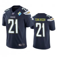 Los Angeles Los Angeles Chargers #21 Ladainian Tomlinson Navy 60th Anniversary Vapor Limited NFL Jersey