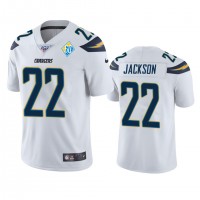 Los Angeles Los Angeles Chargers #22 Justin Jackson White 60th Anniversary Vapor Limited NFL Jersey