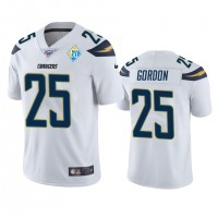 Los Angeles Los Angeles Chargers #25 Melvin Gordon White 60th Anniversary Vapor Limited NFL Jersey