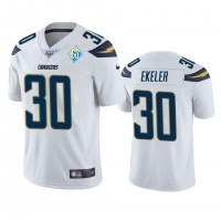 Los Angeles Los Angeles Chargers #30 Austin Ekeler White 60th Anniversary Vapor Limited NFL Jersey