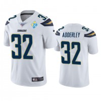 Los Angeles Los Angeles Chargers #32 Nasir Adderley White 60th Anniversary Vapor Limited NFL Jersey