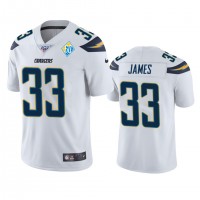Los Angeles Los Angeles Chargers #33 Derwin James White 60th Anniversary Vapor Limited NFL Jersey