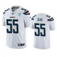 Los Angeles Los Angeles Chargers #55 Junior Seau White 60th Anniversary Vapor Limited NFL Jersey