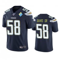 Los Angeles Los Angeles Chargers #58 Thomas Davis Sr Navy 60th Anniversary Vapor Limited NFL Jersey