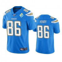 Los Angeles Los Angeles Chargers #86 Hunter Henry Light Blue 60th Anniversary Vapor Limited NFL Jersey
