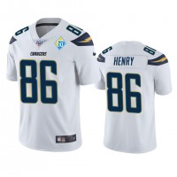 Los Angeles Los Angeles Chargers #86 Hunter Henry White 60th Anniversary Vapor Limited NFL Jersey