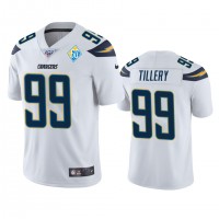 Los Angeles Los Angeles Chargers #99 Jerry Tillery White 60th Anniversary Vapor Limited NFL Jersey