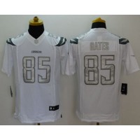 Nike Los Angeles Chargers #85 Antonio Gates White Men's Stitched NFL Limited Platinum Jersey
