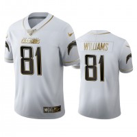Los Angeles Los Angeles Chargers #81 Mike Williams Men's Nike White Golden Edition Vapor Limited NFL 100 Jersey