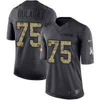 Nike Los Angeles Chargers #75 Bryan Bulaga Black Men's Stitched NFL Limited 2016 Salute to Service Jersey