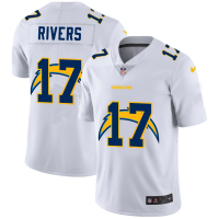Los Angeles Los Angeles Chargers #17 Philip Rivers White Men's Nike Team Logo Dual Overlap Limited NFL Jersey