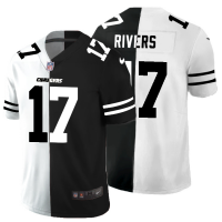 Los Angeles Los Angeles Chargers #17 Philip Rivers Men's Black V White Peace Split Nike Vapor Untouchable Limited NFL Jersey