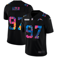 Los Angeles Los Angeles Chargers #97 Joey Bosa Men's Nike Multi-Color Black 2020 NFL Crucial Catch Vapor Untouchable Limited Jersey