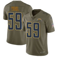 Nike Los Angeles Chargers #59 Nick Vigil Olive Men's Stitched NFL Limited 2017 Salute To Service Jersey