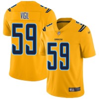Nike Los Angeles Chargers #59 Nick Vigil Gold Men's Stitched NFL Limited Inverted Legend Jersey