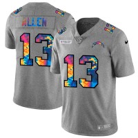 Los Angeles Los Angeles Chargers #13 Keenan Allen Men's Nike Multi-Color 2020 NFL Crucial Catch NFL Jersey Greyheather