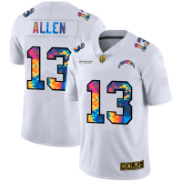 Los Angeles Los Angeles Chargers #13 Keenan Allen Men's White Nike Multi-Color 2020 NFL Crucial Catch Limited NFL Jersey
